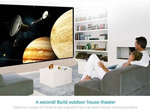 ZSEDP Сгъваем проектор 16:9 60 70 84 100 120-- инчов Бял външен прожекционен екран Домашен проектор за телевизор (Размер:
