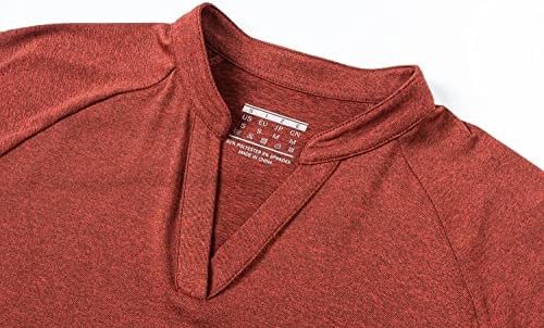 MAGCOMSEN Дамски Ризи Топка за голф С V-образно деколте, Тениски UPF 50 +, Бързосъхнеща Тениска с къс ръкав,