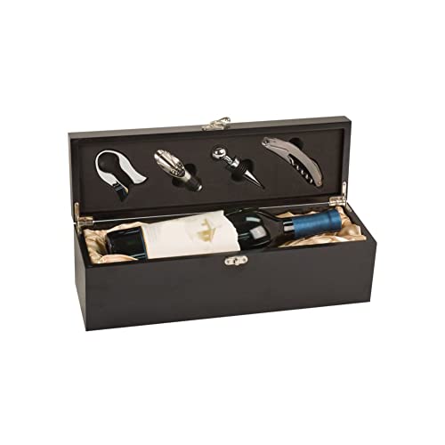 Подарък Кутия за вино с Надпис за баба с Набор от Инструменти Бамбук или Матово Черно покритие на най-Добрата