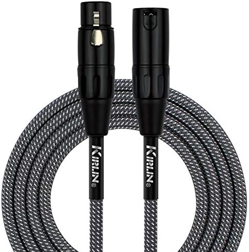Микрофон кабел KIRLIN Кабел, Карбоново-сив, на 20 фута (MFMW-270-20 ФУТА/ CA)