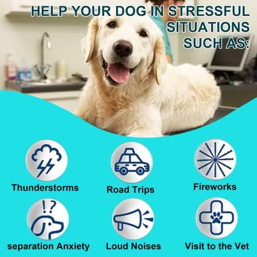 MXCZBSM Успокояващ лакомства за кучета - 110 бр. Успокояващ дъвка от коноп за кучета - Облекчаване на тревожност и стрес кучета - Лакомства за дресура на кученца при шторм