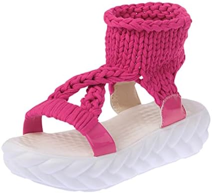 Дамски сандали на платформа USYFAKGH, класически летни сандали на платформа за жени, възли сандали с рибено уста