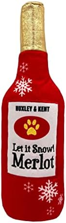 Huxley & Kent за кучета | Let It Snow Мерло (Голям) | Коледна играчка за кучета с пищалкой | Мощен Плюшено Забавен подарък