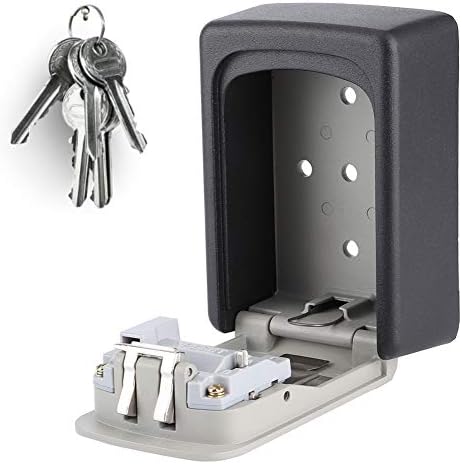 Сейф с ключ Tuzoo, стенен сейф, здрав сейф за ключове, алуминиева сплав, за врати на дома