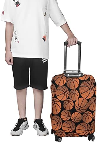 Баскетболен Полутоновый чанта за багаж с Индивидуален Дизайн за Защита на Куфара, Гъвкави Миещи се Калъфи за Пътищата на Багаж със Забавни Щампи
