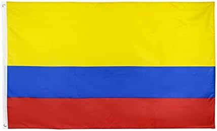 Колумбийски флаг Bmaller Флаг Колумбия и Ярък Цвят и устойчив на избледняване Платно заглавие от полиестер материал с двойни шевове и месингови люверсами за отворени