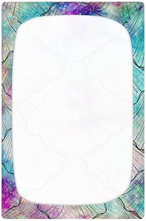 ALAZA Mermaid Galaxy Print Вратовръзка Боядисват, Кърпи за Яслите, Чаршаф-Кош за Момчета и Момиченца, Мини-Размер 39x27