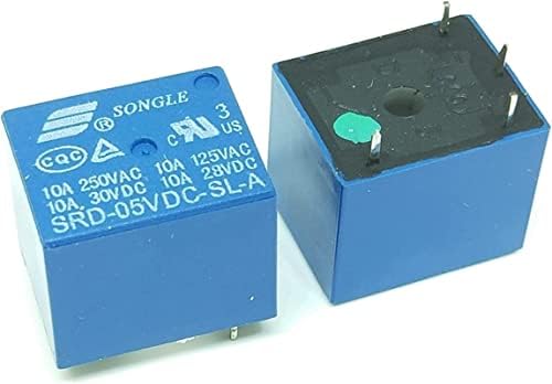 Реле AGOUNOD SRD-05VDC-SL-A SRD-12VDC-SL-A SRD-24VDC-SL-A SRD-48VDC-SL-A 05V 12V 24V 48V 10A 250VAC 4PIN (Размер:
