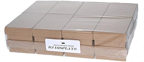 12 Опаковки Крафт-хартия с Хлопчатобумажным пълнител, Картонени Подарък и Дребно Кутии За Бижута с размери