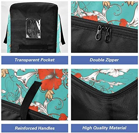 N/ A Чанта за съхранение на дрехи Под Завивките - Организаторите с цветя Модел с Голям Капацитет, Чанта с цип, Декоративна Кошница
