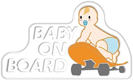 Забавен Стикер Бебе на борда за автомобили, 2 опаковки, Защитни етикети Бебе на борда, за автомобил, Винил Стикер Сладко бебе