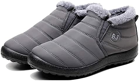 Зимни обувки BooJoy, Непромокаеми зимни обувки унисекс, зимни топли мини ботильоны, без закопчалка за лесен
