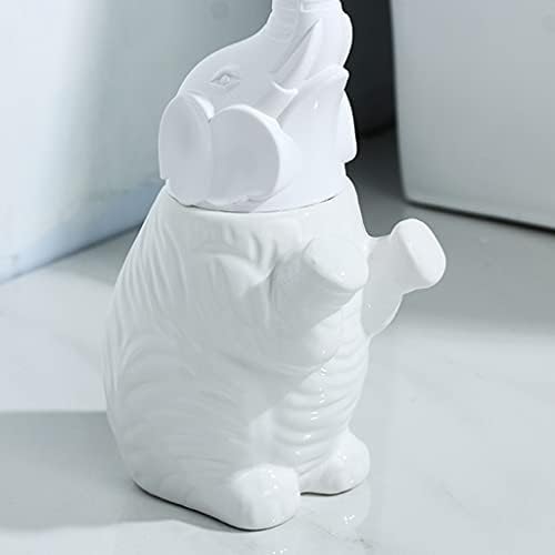 EDOSSA Държач Тоалетна Четка Креативна Скулптура на Слон Четка За почистване на Тоалетната чиния Баня Дълга