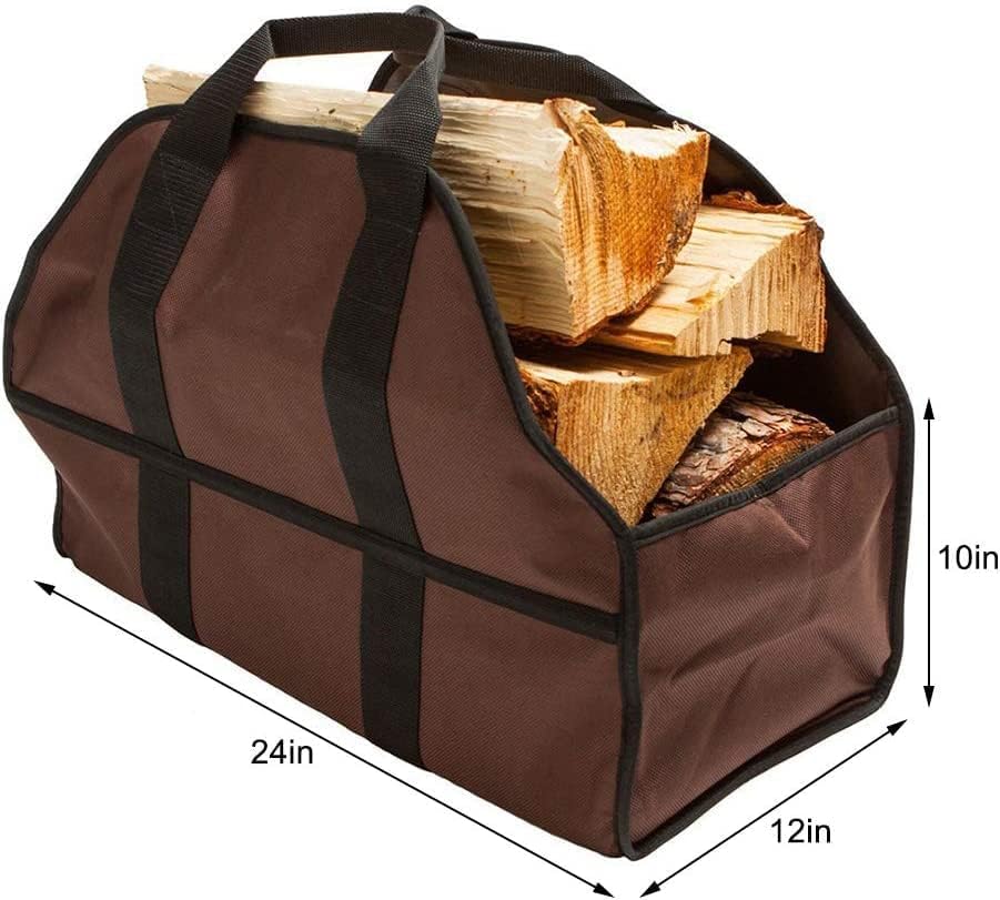 GUANGMING - Чанта за съхранение на дърва за огрев, Чанта-тоут за камини и печки на дърва, Чанта за съхранение