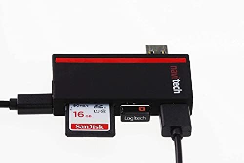 Navitech 2 в 1 Лаптоп /Таблет USB 3.0/2.0 на Адаптер-hub/Вход Micro USB устройство за четене на карти SD/Micro SD карта, Съвместима с ASUS Chromebook C425 14