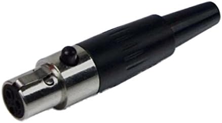 CESS TA3F 3-Пинов Конектор за кабел Mini XLR, Адаптер за микрофон Mic - Mini XLR Jack, 3 Pin (никола) (4 бр.)