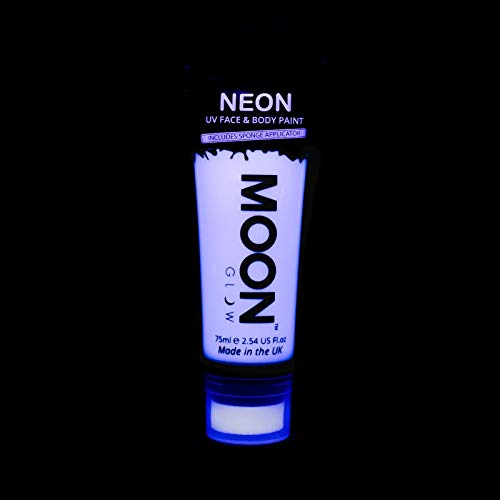 Боя за лице и тяло Moon Glow supersize it 2,54 унция Blacklight Neon UV - Интензивно Розово - с губчатым апликатор
