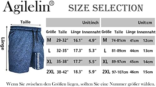 Мъжки спортни къси панталони Agilelin 5 см с джоб, Леки Спортни Шорти за тренировки, бързо съхнещи, Гъвкави, Дишащи