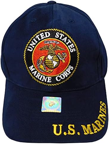 Морски пехотинци от Корпуса на морската пехота на САЩ Semper Fi U. S. M. C Тъмно Син Памучен бейзболна шапка С Регулируема Бродерия,