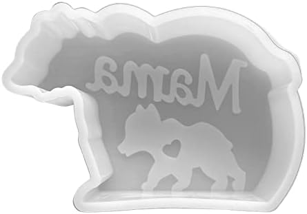 Силиконова форма за печене на Мама Bear | Размер 4 инча ширина x 2,75 инча дължина х 1 инч Дълбочина | Мама Мечка