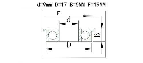 10шт Миниатюрни Фланцевые Защитени Лагери F689-ZZ за Аксесоари на 3D принтер с ЦПУ, 9x17x5x19 мм