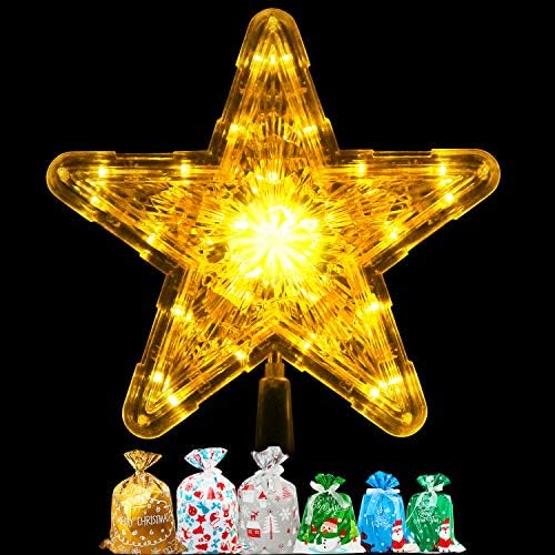 Коледна Звезда Коледа в цилиндър С Подсветка 9 Златна Коледа в цилиндър с 6 бр. Коледни Подарочными Пакети