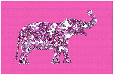 Тъкани Черги DiaNoche, Кухненски Изтривалки, Изтривалки За Баня от Stefan Kunzelman Elephant II Лента Розови Големи 4x6