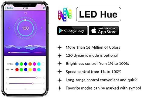 Led лента ELlight приложението на Led лампи Dream Color 32,8 фута с Многоцветни чеканкой, Комплект Непромокаеми