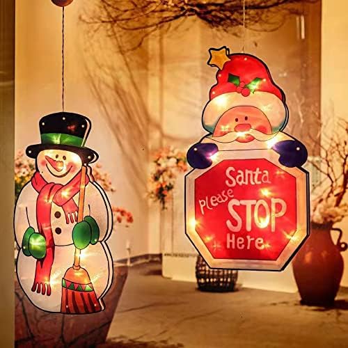 NC Коледна led лампа на присоске, Празнична Украса, Вътрешно прозорец, Оформление на сцената, Лампа за моделиране осветление 圣诞快乐