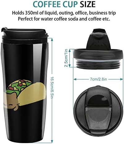 Пластмасов Кафеена чаша Cat Тако с капак с Двойна Изолация на Стените, Удобна поставка за Чаши за Пътуване