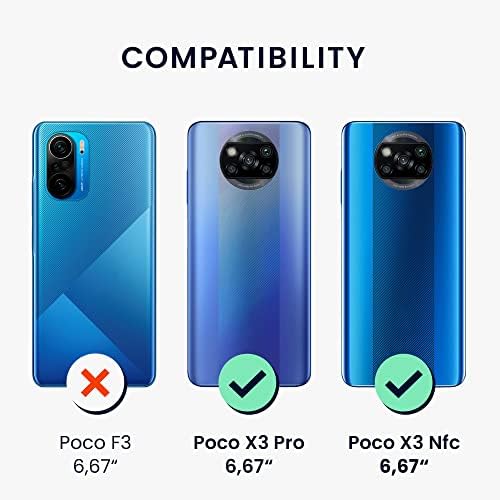 Калъф kwmobile е Съвместим с калъф Xiaomi Poco X3 NFC/Poco X3 Pro - Силиконов калъф за телефон от TPU с мека тапицерия и светло