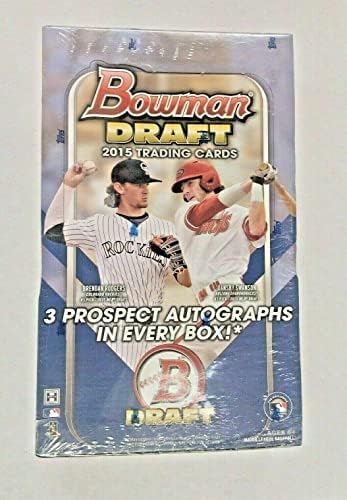 Бейзболна фабрика Bowman Draft 2015 Запечатала Гигантска кутия за хоби, 3 Парчета - 12 Опаковки - Бейзболни Восъчни опаковка
