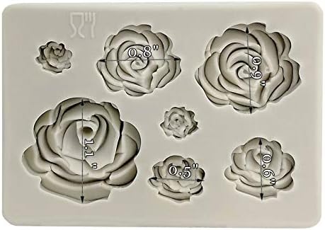 Силиконова Форма за празни приказки Roses Flowers Collection за производство на пудра захар, Топперов за кифли, Сапун, Полимерна