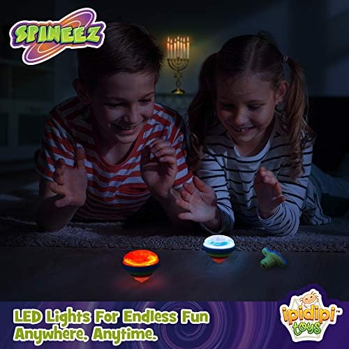 Детски върховете с осветление, Комплект от 12 броя, Въртящи се играчки НЛО с мигащи led светлини, Забавни подаръци