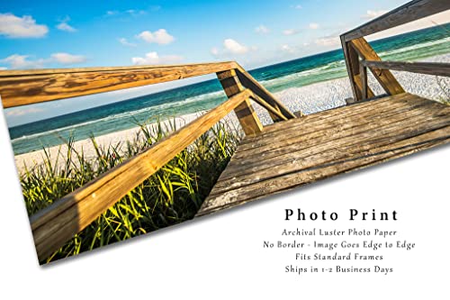 Крайбрежната снимка на Печат (без рамка) Снимка плажна алея, водеща към плажа По крайбрежието на Мексиканския