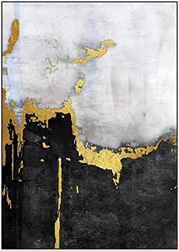 ZSEDP Златна Стенни Художествена Живопис, Абстрактна Живопис от Златно фолио, Ръчно изработени Украса на Хола Голям