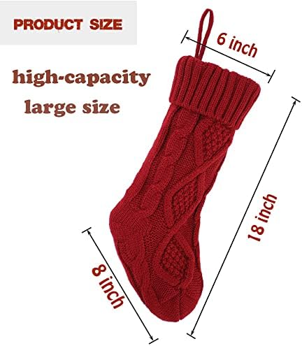Персонални Коледни Чорапи, Семеен Коледен Отглеждане с Потребителски име, 18 Голям Вязаный Коледни Чорапи за децата, в Празник