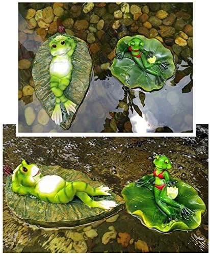 LIUSHI Изкуствена Жаба Водата Плаващи Цветя Езерото Аквариум Животно Украса От Смола Риба Декорация на Аквариума,