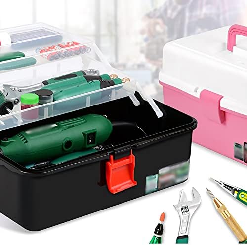 Кутии за инструменти KOAIUS Кутия за инструменти с Подвижна Сгъваем чекмедже-организатора и място за съхранение