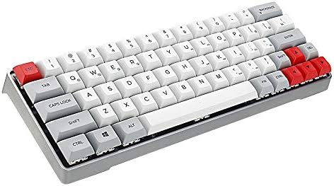 Teerwere Детска клавиатура 64 клавишите Корпус от алуминиева сплав PBT Капачки за ключове за гореща замяна RGB Механична