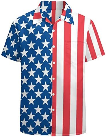 WEEDKEYCAT 4 юли, Американското Знаме, Мъжки Ризи с къс ръкав и джобове, Без Приятелка, Топ копчета, всеки ден на Плаж Тениски