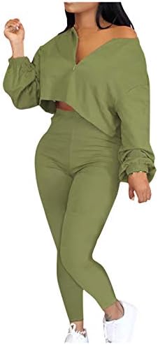 Жена модерен кратък отгоре с V-образно деколте и дълъг ръкав, комплект ежедневни панталони SERYU