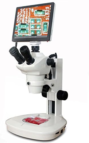 8X-50X Песен Щанд Led Светлина Стерео Увеличение Тринокулярный Микроскоп със сензорен панел