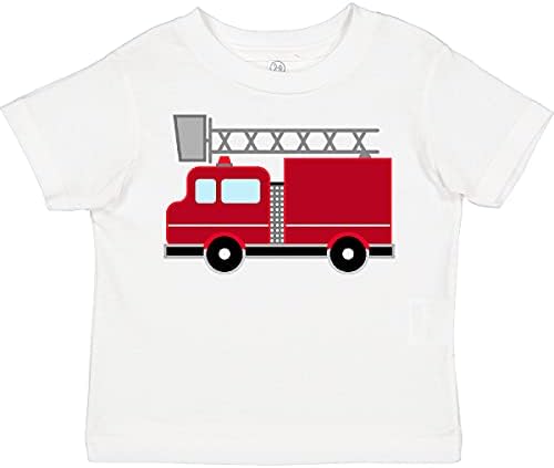 Тениска за деца inktastic Red Firefighter Пожарна машина
