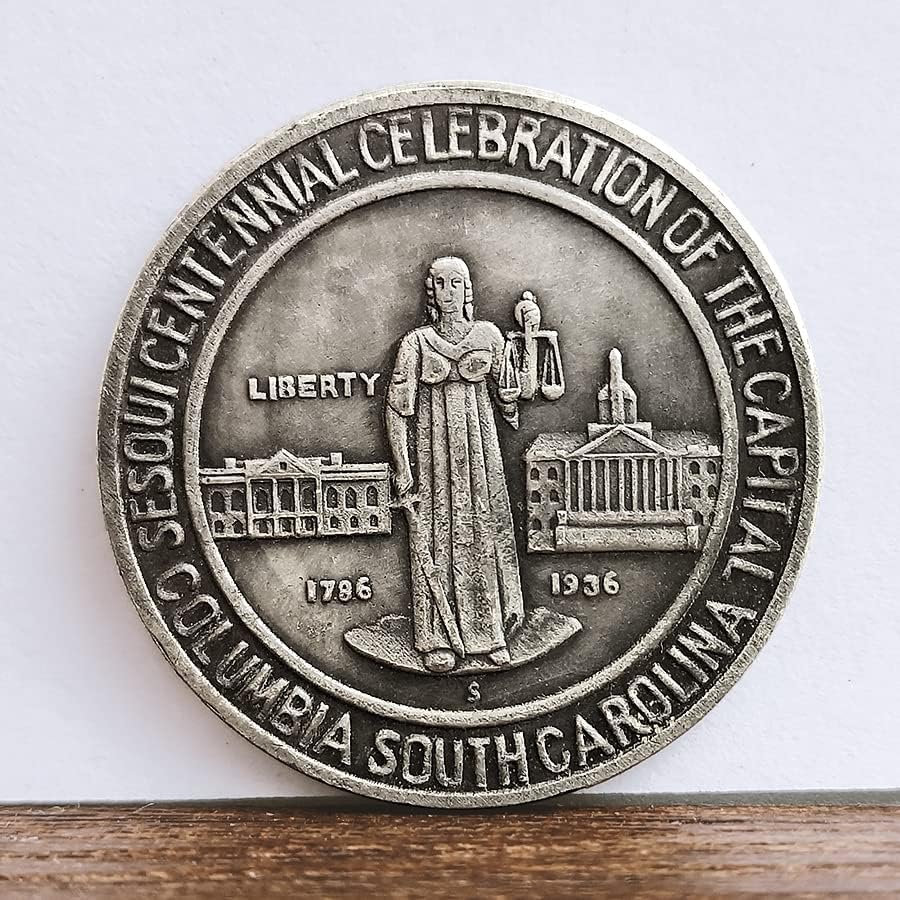 Столетняя Монета в Полдоллара Колумбия и Южна Каролина Чуждестранна Монета от 50 цента
