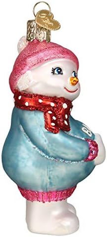 Коледна Украса от Стария свят, Ожидающая Снежна Дама, на Стъклени Формовъчни Декорация за Коледната Елха