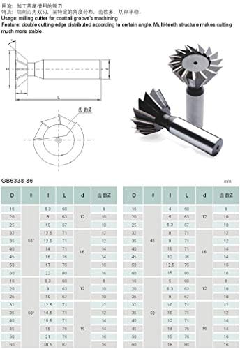 1БР 60 Градуса HSS фрези под формата на Ласточкиного опашката 60 градуса 10 мм, 12 мм и 14 мм и 16 мм, 18 мм, 20 мм, 25