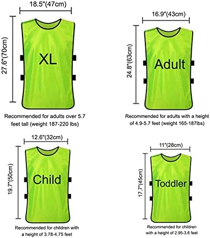 Тениска TOPTIE Custom Soccer Pinnies Scrimmage Vest Персонални Тренировочная майк екип (Въведете вашето име / номер)
