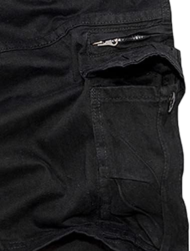 Мъжки Леки Ежедневни Панталони-Карго от кепър лента през С джобове с цип, Улични Къси Панталони, Памучни Армейските