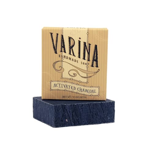 Сапун Varina Organic с активен въглен - Нежно Почистващо средство за Чувствителна кожа, без мирис - 3 опаковки